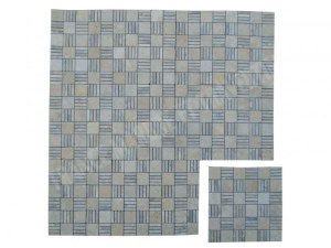 Travertin Beige - Silver Mosaïque Modèle Paris