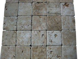 Travertin Beige Nuance 10x10 cm Épaisseur: 1 cm Qualité : Commercial Finition : Antique...