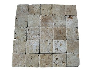Travertin Beige Nuance 10x10 cm Épaisseur: 1 cm Qualité : Commercial Finition : Antique...