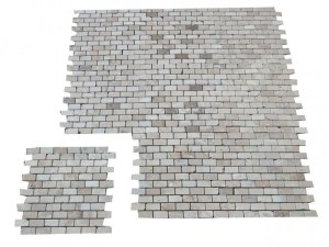Travertin Beige Mosaïque Rebouché 2,3x4,8 cm