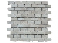 Travertin Beige Mosaïque Rebouché 2,3x4,8 cm