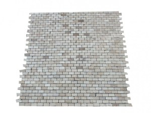 Travertin Beige Mosaïque Rebouché 2,3x4,8 cm