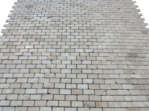 Travertin Beige Mosaïque Rebouché 2,3x4,8 cm