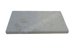 Travertin Beige Nuancé Margelle de Piscine Bord Arrondi 30,5x61 cm