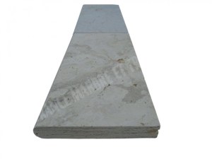 Travertin Beige Nuancé Margelle de Piscine Bord Arrondi 30,5x61 cm