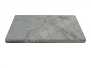 Travertin Beige Nuancé Margelle de Piscine Bord Arrondi 30,5x61 cm