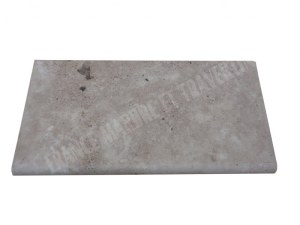 Travertin Beige Nuancé Margelle de Piscine Bord Arrondi 30,5x61 cm