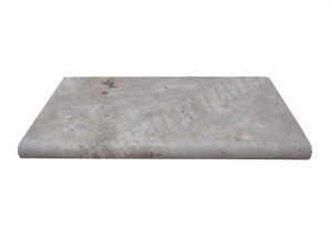 Travertin Beige Nuancé Margelle de Piscine Bord Arrondi 30,5x61 cm