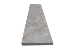 Travertin Beige Nuancé Margelle de Piscine Bord Arrondi 30,5x61 cm