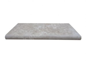 Travertin Beige Nuancé Margelle de Piscine Bord Arrondi 30,5x61 cm