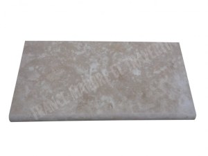 Travertin Beige Nuancé Margelle de Piscine Bord Arrondi 30,5x61 cm