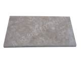 Travertin Beige Nuancé Margelle de Piscine Bord Arrondi 30,5x61 cm