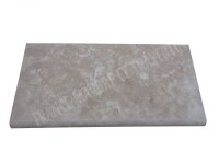 Travertin Beige Nuancé Margelle de Piscine Bord Arrondi 30,5x61 cm