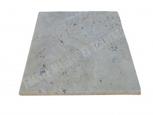 Travertin Beige Marche Escalier d'angle Sortant Gauche Arrondi 40,6x40,6 cm