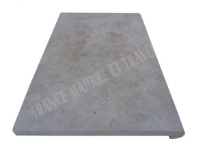Travertin Beige Nez de Marche Arrondi 40,6x61 cm