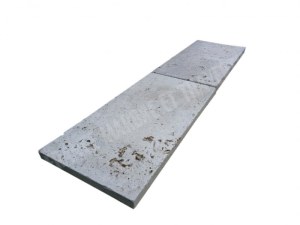 Travertin Beige Nuancé Margelle de Piscine Bord Droit 30,5x61 cm