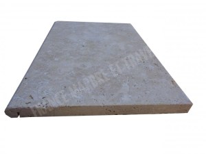 Travertin Beige Appui de Fenêtre 40,6x61 cm Arrondi Avec goutte d'eau