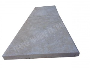 Travertin Beige Appui de Fenêtre 40,6x61 cm Arrondi Avec goutte d'eau