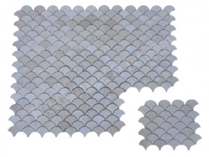 Travertin Beige Arabesque & Motif Mosaïque 31x25 cm