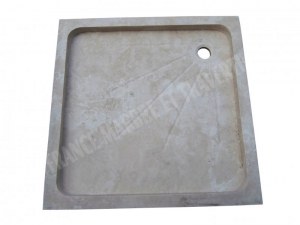 Travertin Classique Beige Bac à Douche 90x90cm