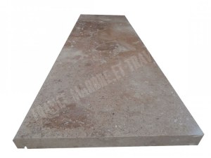 Travertin Beige Appui de Fenêtre 110x32 cm avec Goutte D'eau