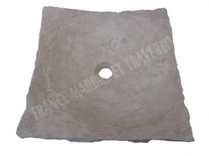 Travertin Beige Carré Vasque 43x43 cm Épaisseur : 4 cm Qualité : 1'er Choix Finition ...
