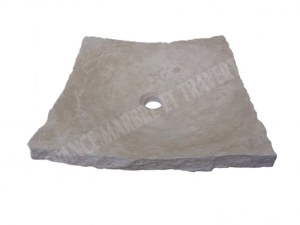 Travertin Beige Carré Vasque 43x43 cm Épaisseur : 4 cm Qualité : 1'er Choix Finition ...