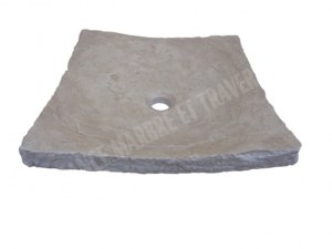 Travertin Beige Carré Vasque 43x43 cm Épaisseur : 4 cm Qualité : 1'er Choix Finition ...