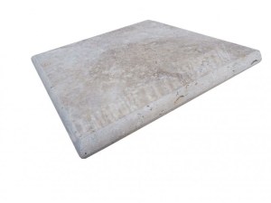 Travertin Beige Marche D'escalier Sortant 33x33 cm