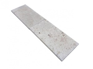 Travertin Beige Nuancé Margelle de Piscine Bord Arrondi 30,5x61 cm