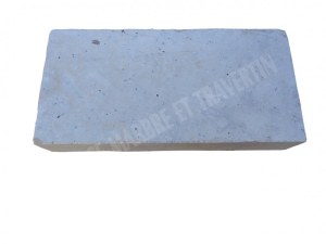 Travertin Beige Nuancé Margelle de Piscine Bord Droit 30,5x61 cm