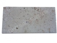 Travertin Beige Nuancé Margelle de Piscine Bord Arrondi 30,5x61 cm