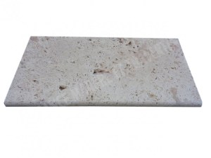 Travertin Beige Nuancé Margelle de Piscine Bord Arrondi 30,5x61 cm