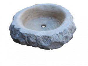 Travertin Beige Vasque Ovale Roche 40x50 cm Hauteur : 15 cm Qualité : 1'er Choix Finiti...