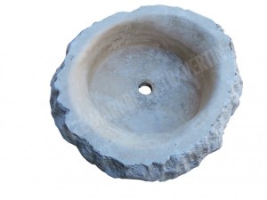 Travertin Beige Vasque Ovale Roche 40x50 cm Hauteur : 15 cm Qualité : 1'er Choix Finiti...