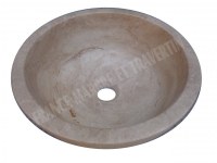 Travertin Classique Beige Vasque Modèle Petit Bol Hauteur : 15 cm Qualité : 1’er Choix...