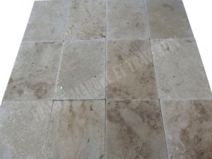 Travertin Beige Clair 40,6x61X1,2 cm Brossé & Patiné