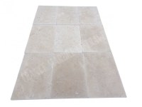 Carrelage travertin clair 40x60x1,2 cm rustique