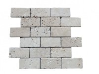 Travertin Beige Clair Mosaïque 4,8x10 cm