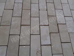 Travertin Beige Clair Mosaïque 4,8x10 cm