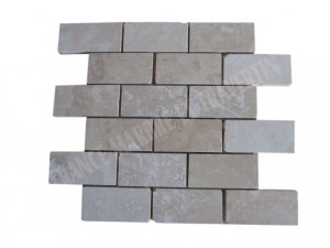 Travertin Beige Clair Mosaïque 4,8x10 cm