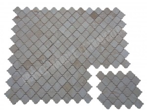 Travertin Beige Clair Arabesque & Motif Mosaïque 31x26 cm