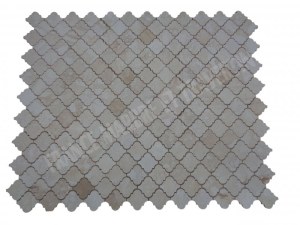 Travertin Beige Clair Arabesque & Motif Mosaïque 31x26 cm