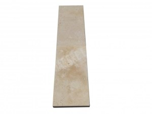 Travertin Beige Clair Margelle de Piscine 2 Bord Chanfreiné 30,5x61 cm