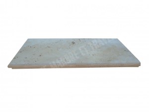 Travertin Beige Clair Couvertine Sortant 30,5x61 cm