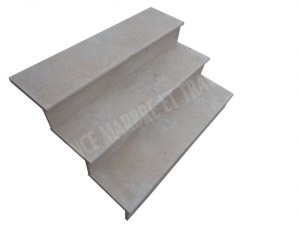Travertin Beige Clair Marche Escalier 100 cm