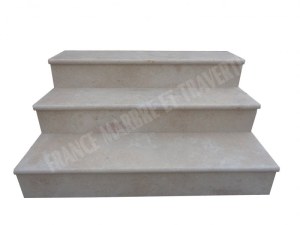 Travertin Beige Clair Marche Escalier 100 cm