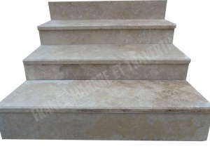 Travertin Beige Clair Marche Escalier 100 cm