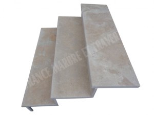 Travertin Beige Clair Marche Escalier 110 cm