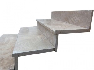 Travertin Beige Clair Marche Escalier 120 cm
